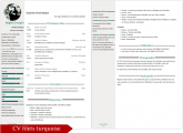 Screenshot for Curriculum Vitae (Resume, CV) filets turquoise 