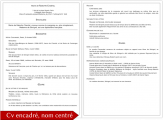 Screenshot for Curriculum Vitae (Resume, CV) bordure de page, nom centré 