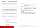 Screenshot for Curriculum Vitae (Resume, CV) simple avec un cadre pour les objectifs 