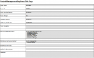 Screenshot for Project Management Registers