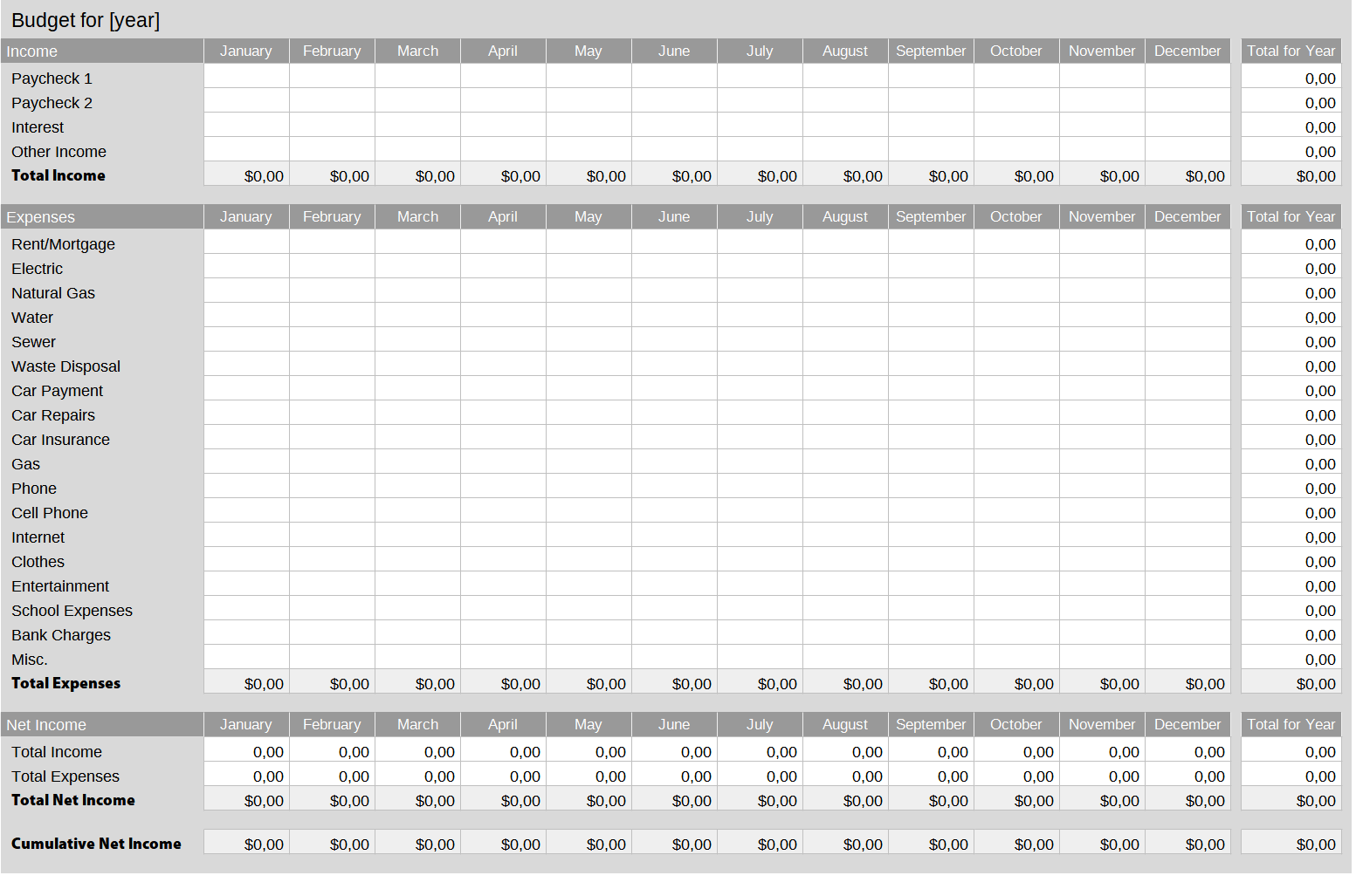 Budget mensuel simple - Modèles  Budget template, Monthly budget