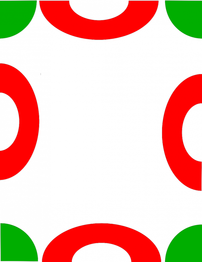red and green circles