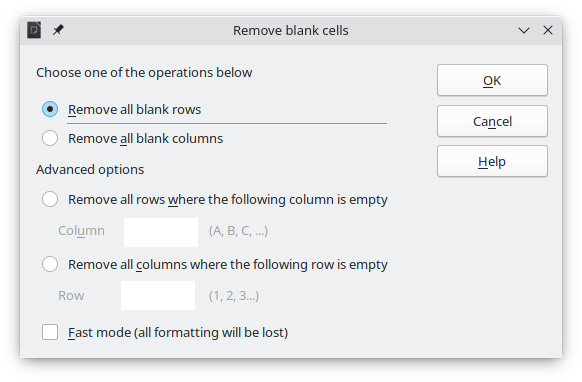 Remove Blank Cells Extensions