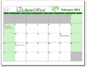 libreoffice calendar template 2019