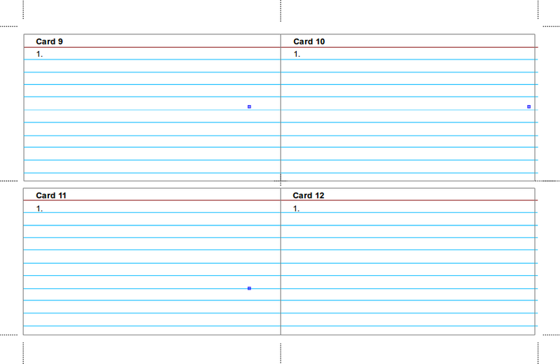 3x5 flashcard template