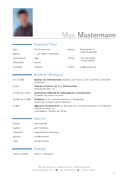 libreoffice resume template